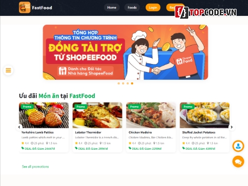 Code đồ án,Website đồ ăn,web đặt đồ ăn nhanh,web đồ ăn nhanh